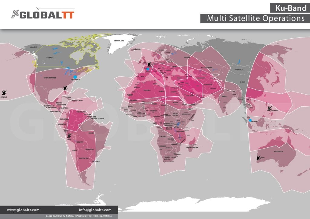 Global satellite internet coverage