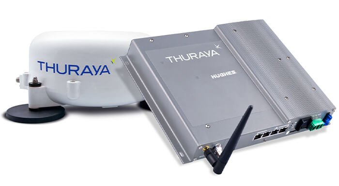 Close-up of Thuraya IP Voyager with high-speed connectivity